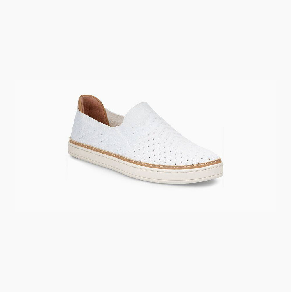 UGG Sammy Chevron White Sneakers for Women (ILAP02756)